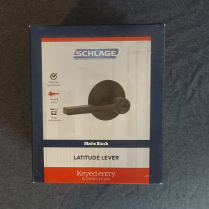 Schlage Latitude Lever - Keyed Entry - Matte Black