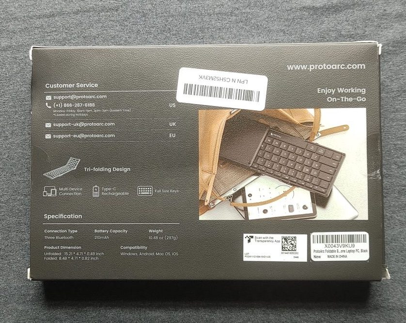 ProtoArc XK01 Foldable Bluetooth Keyboard - Image 2